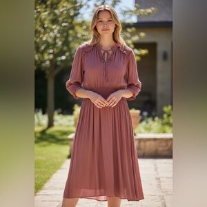 Current Air Dusty Rose Midi Dress